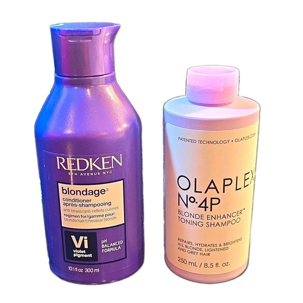 Redken Violet Pigment Conditioner 10.1 fl & Olaplex Blonde Toning Shampoo 8.5